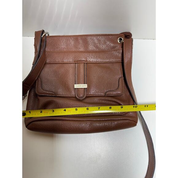 Franco Sarto  town Leather Cross Body Zippered Handbag Purse Boho Adjustable - Picture 1 of 14